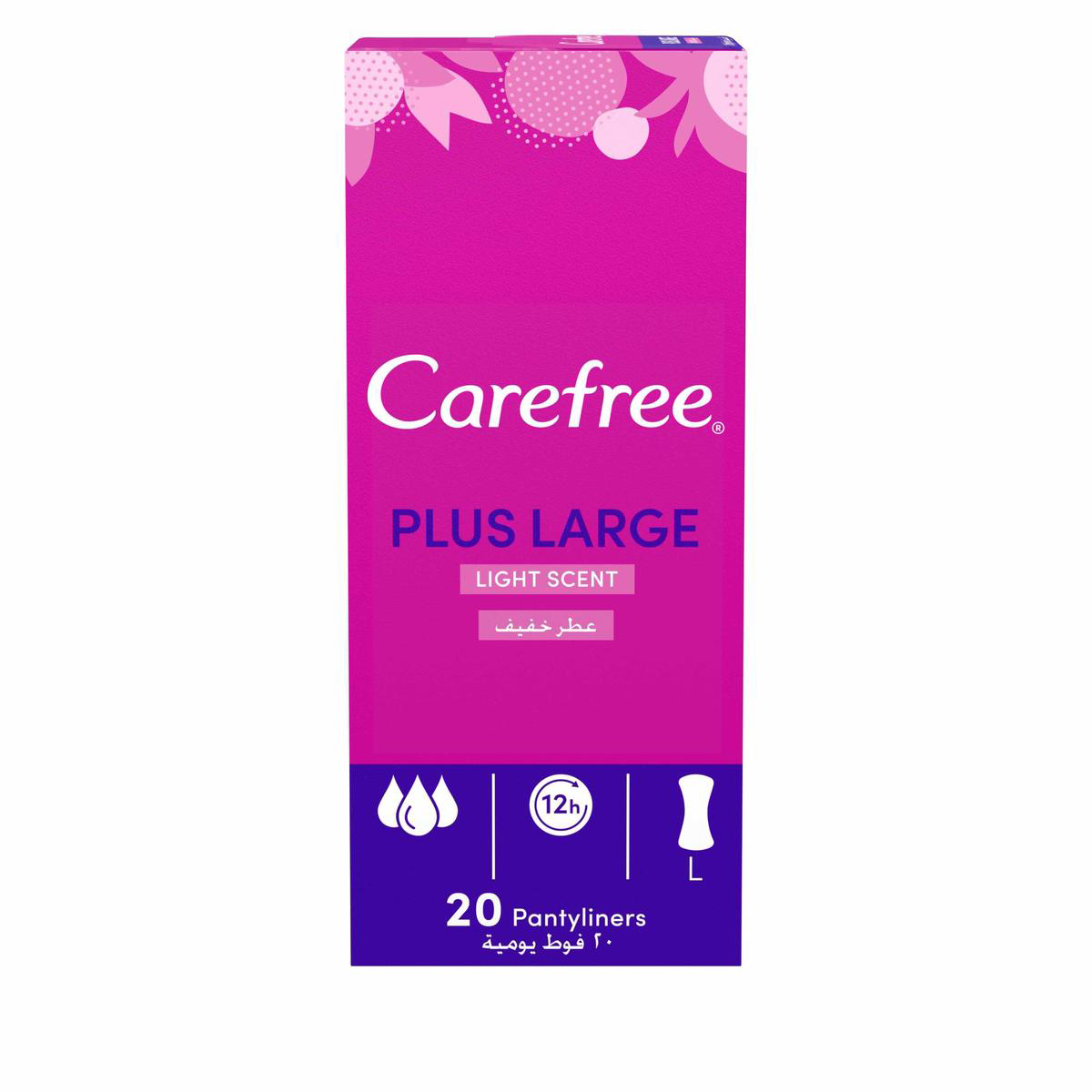 carefree plus large 20 pantyliners