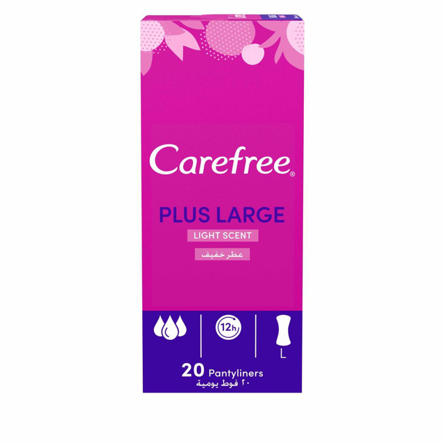 carefree plus large 20 pantyliners