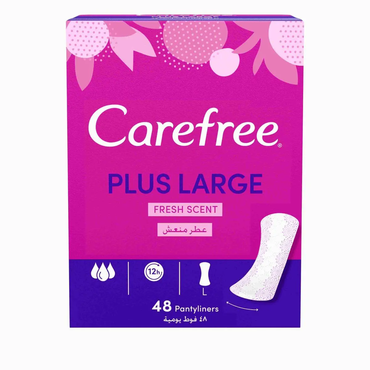 CAREFREE PLUS LARGE FRESH SCENT 48 PANTY