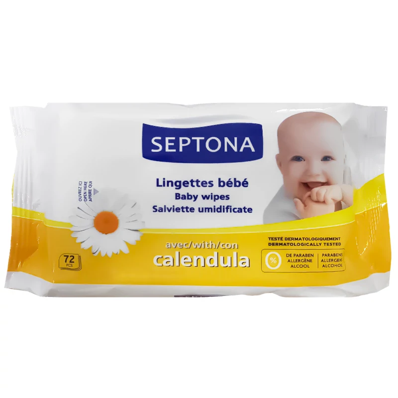 SEPTONA BABY WIPES CALENDULA 72PCS