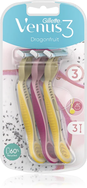 GILLETTE VENUS 3 DRAGONFRUIT 3PC COLOURFUL