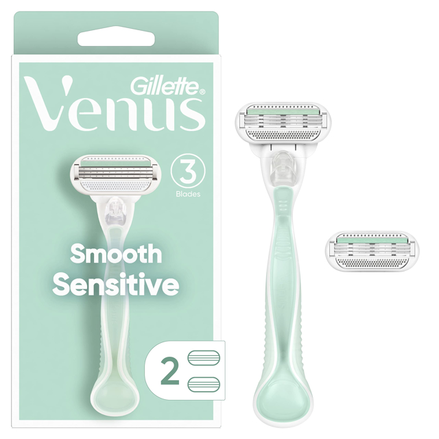 GILLETTE VENUS SMOOTH SENSITIVE 2PIC GREEN BOX
