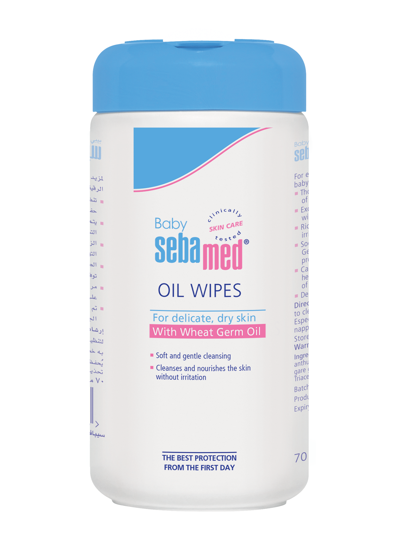 BABY SEBAMED  OIL WIPES 70 PCS