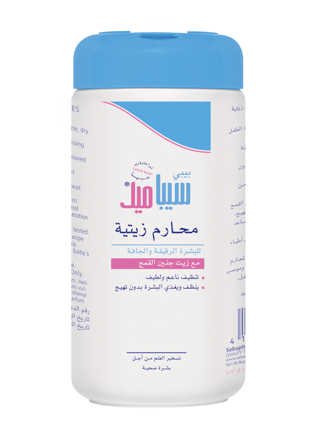 BABY SEBAMED  OIL WIPES 70 PCS