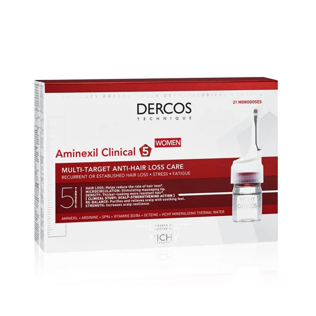 DERCOS AMINEXIL CLINICAL 5 **WOMEN** x 21 AMPOULES