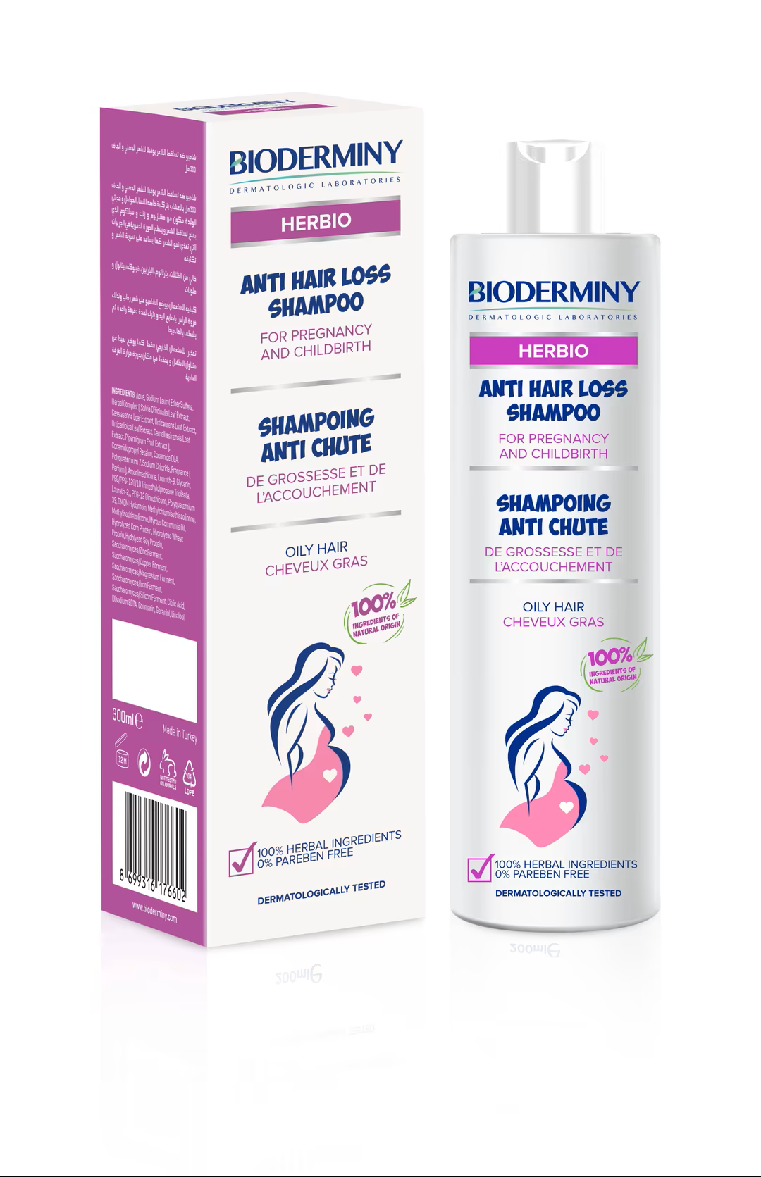BIODERMINY HERBIOSHAMPOO FOR  PREGNANCY&CHILDBIRTH OILY HAIR