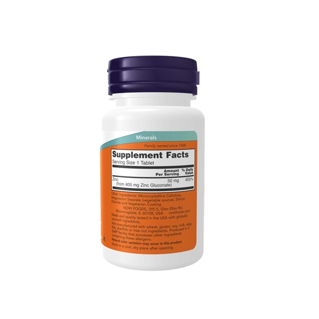 NOW Zinc 50 mg 100 Tab