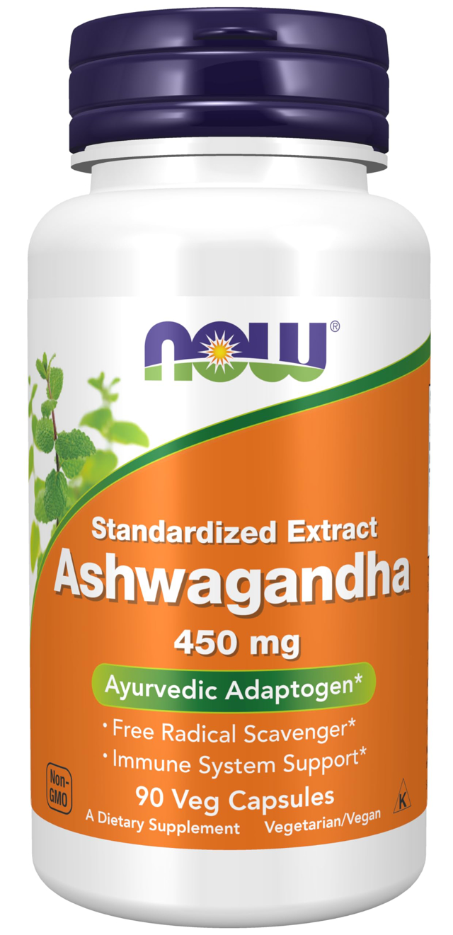 NOW Ashwagandha 450mg 90 Veg Capsules