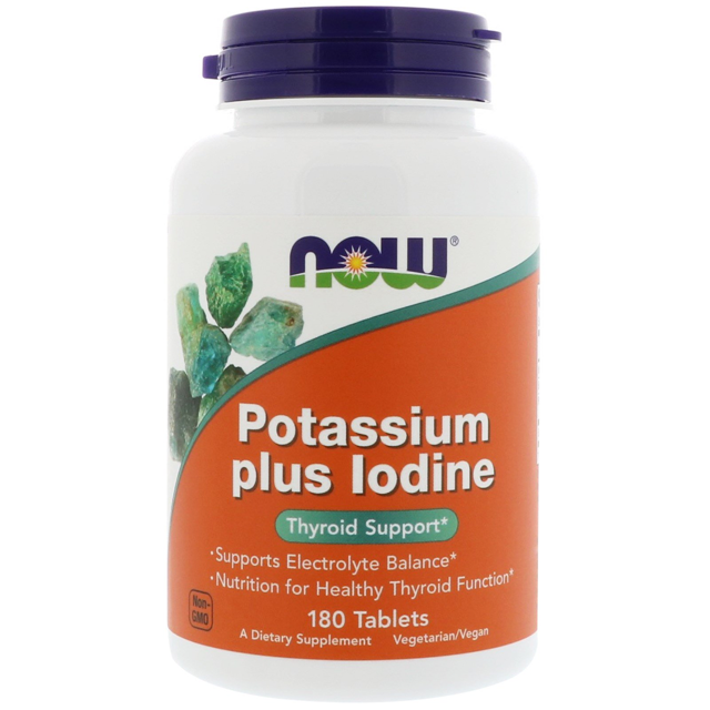 NOW Potassium PLUS Iodine 180 Tab