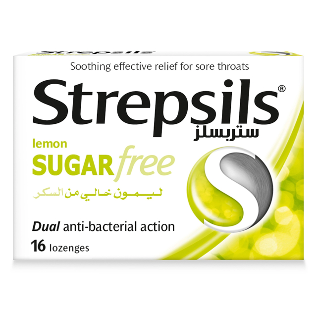 STREPSILS LEMON SUGAR FREE 16 LOZENGES