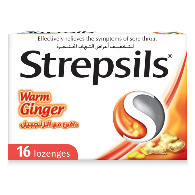 STREPSILS WARM GINGER 16 LOZENGES