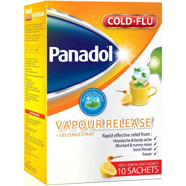 PANADOL COLD & FLU VAPOUR 10 SACHETS