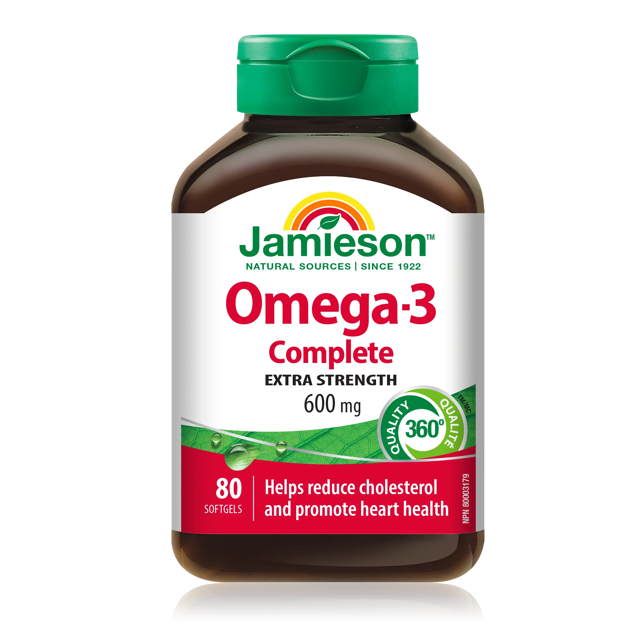 JAMIESON OMEGA-3 COMPLET 600MG 80GELULES