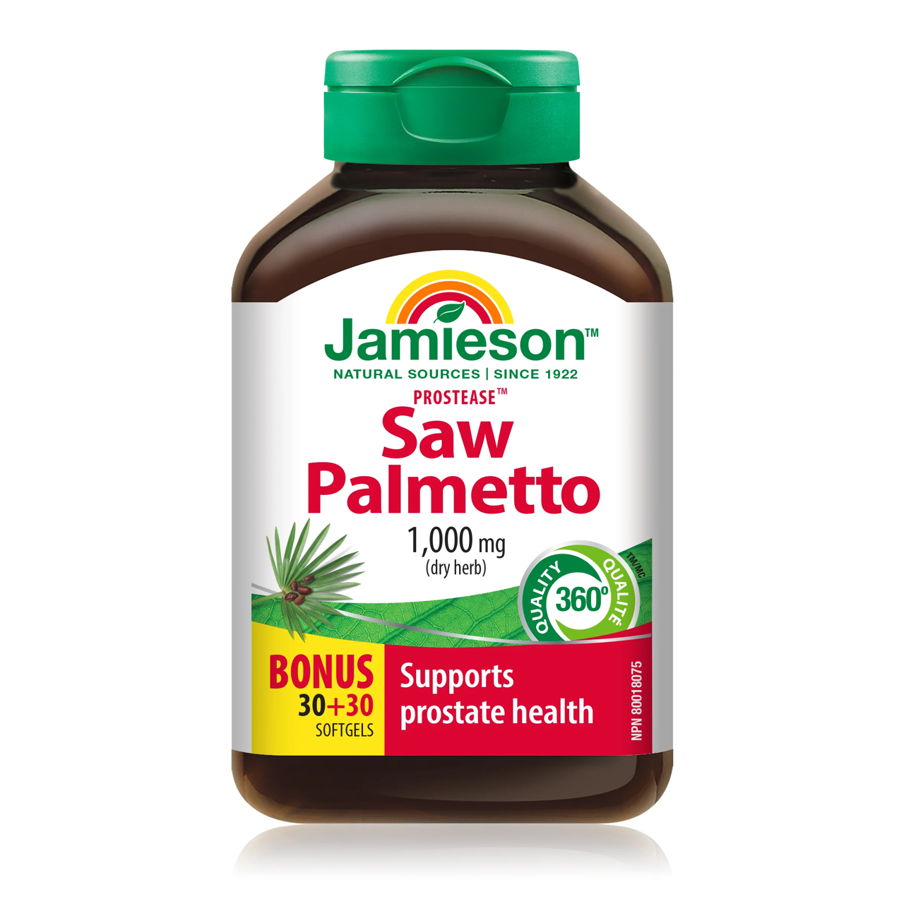 JAMIESON SAW PALMETTO 1000MG 30+30 SOFTGEL