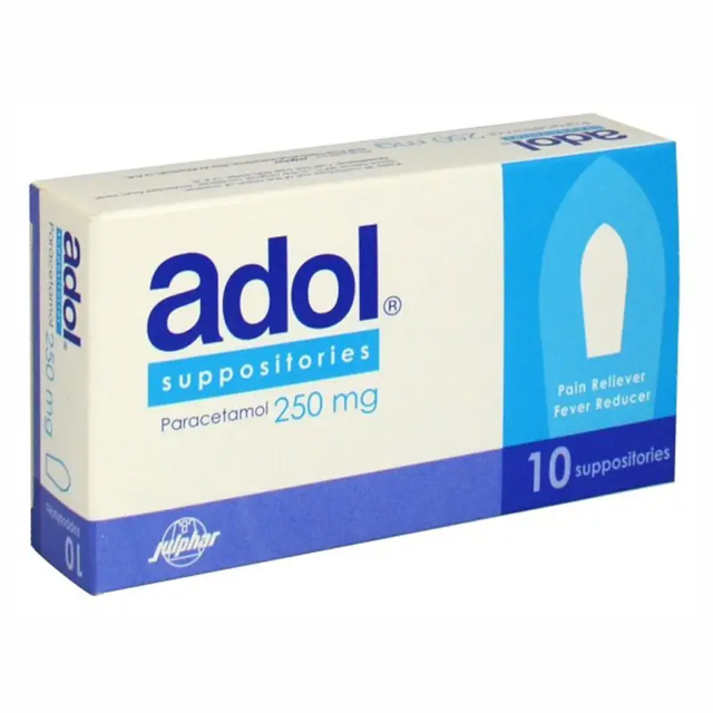 ADOL 250MG SUPPOSITORIES Paracetamol