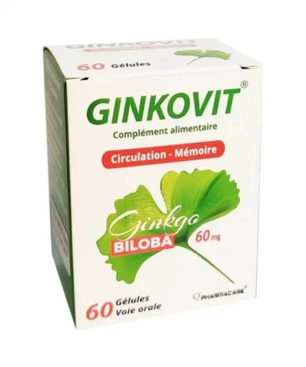GINKOVIT GINKGO BILOBA 60MG 60GELULES
