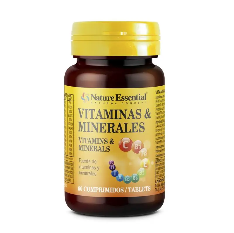 NATURE ESSENTIAL VITAMINS & MINERALS WITH IRON 60TAB