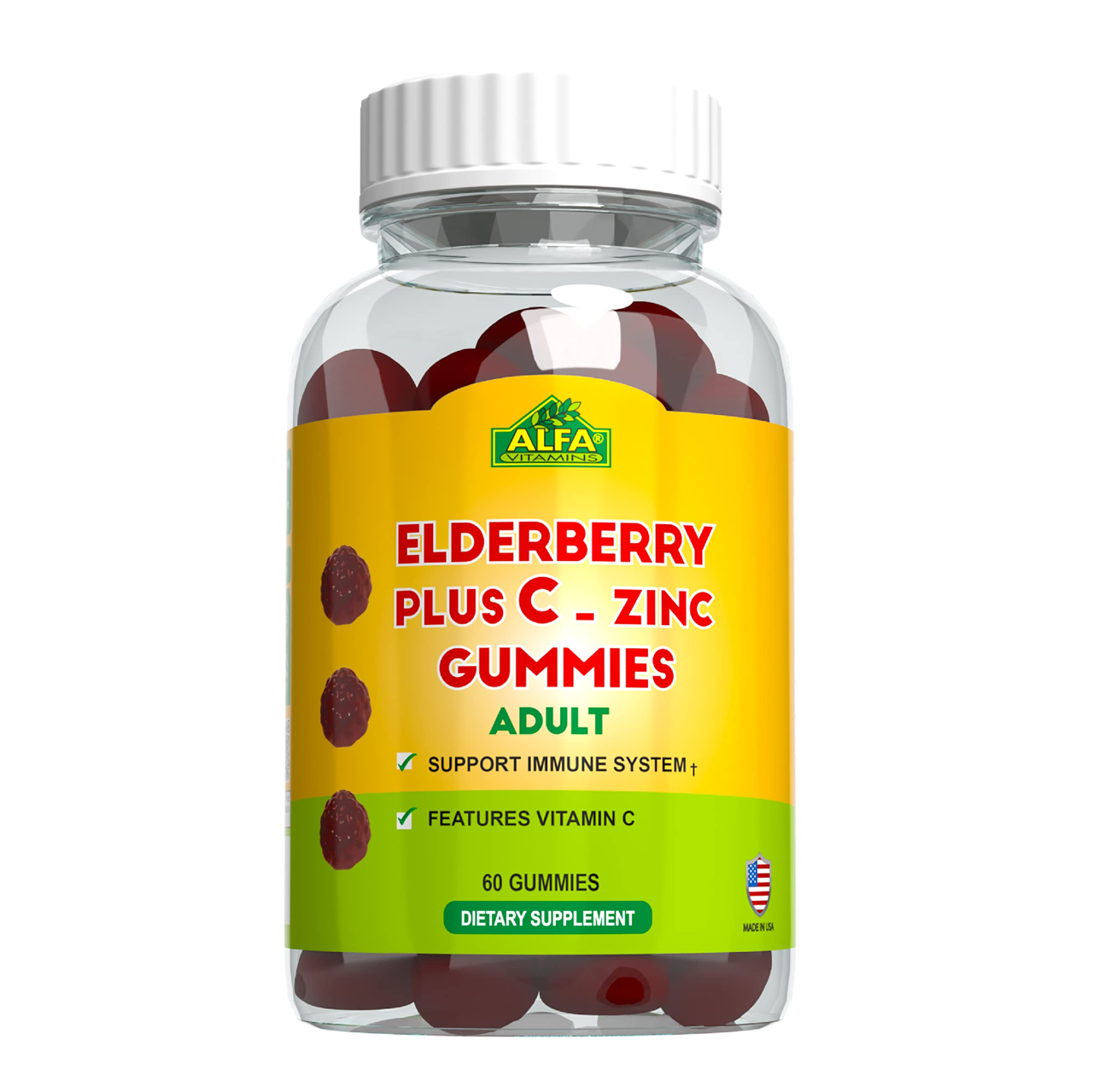 ELDERBERRY PLUS C ZINC GUMMIES 60GUMMIES ALFA