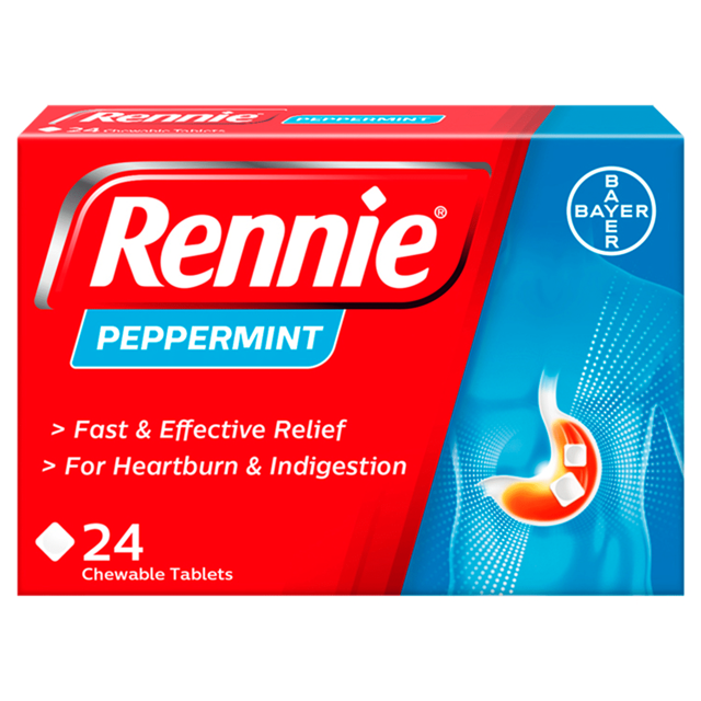 RENNIE PEPPERMINT 24TABS BAYER
