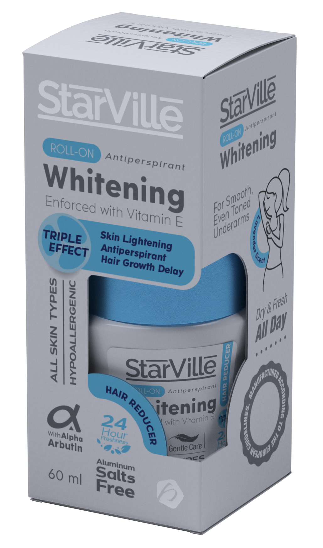 Starville Whitening Roll On Hair Reducer 60 ml