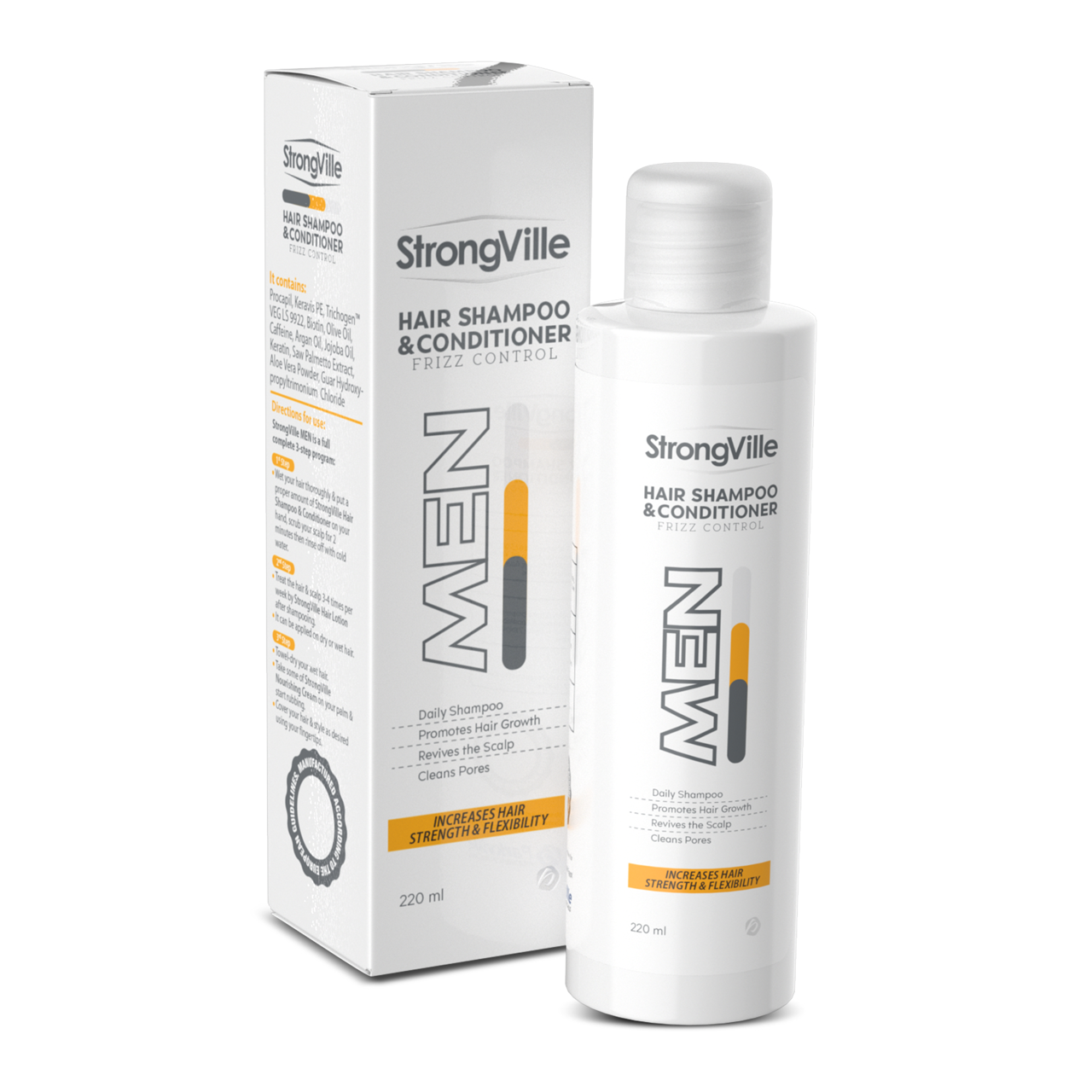 Strongville Men Hair Shampoo & Conditioner 220 ml