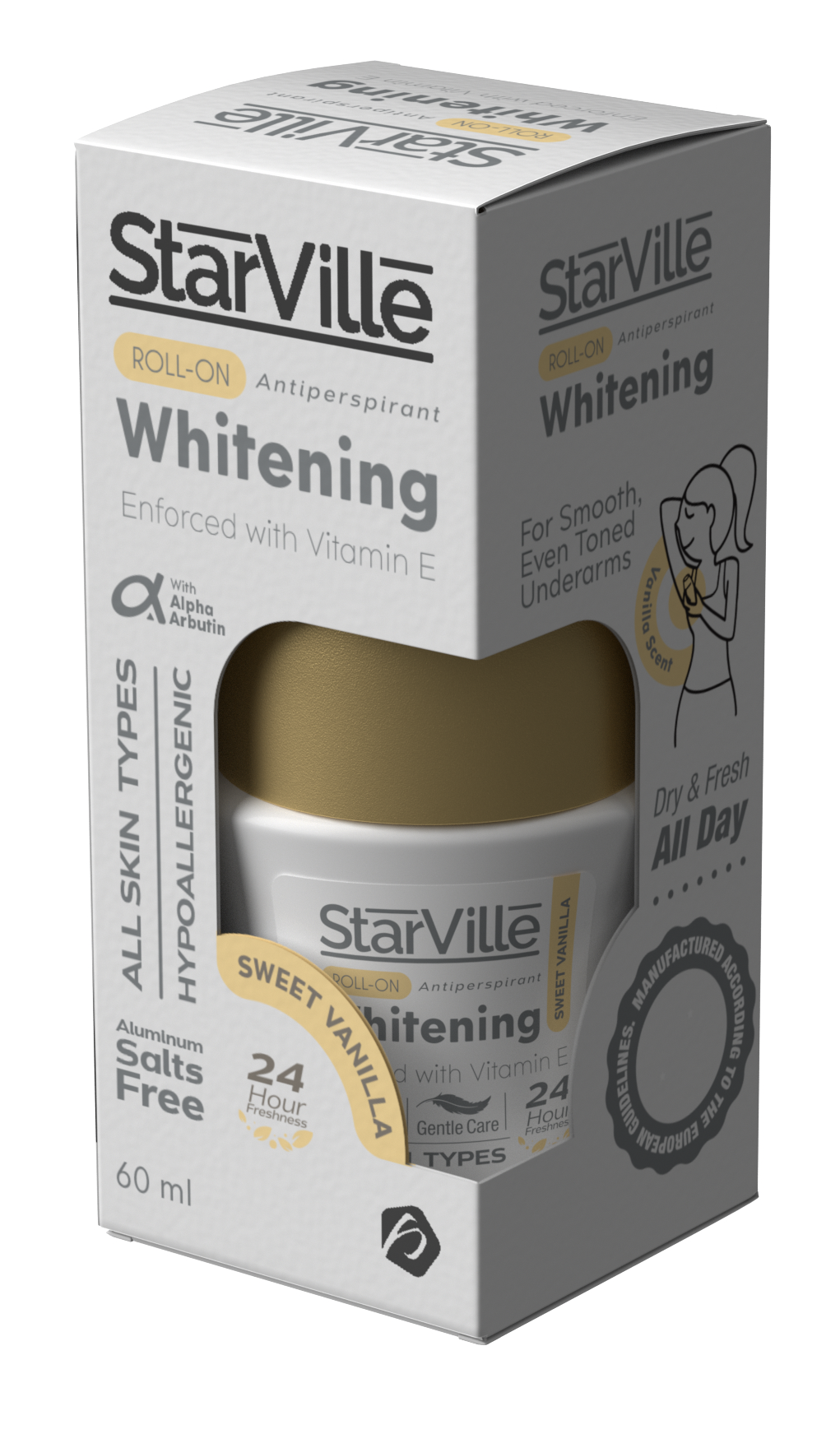 Starville Whitening Roll On Sweet Vanilla 60 ml