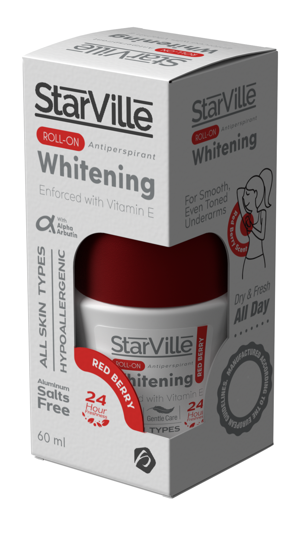Starville Whitening Roll On Red Berry 60 ml