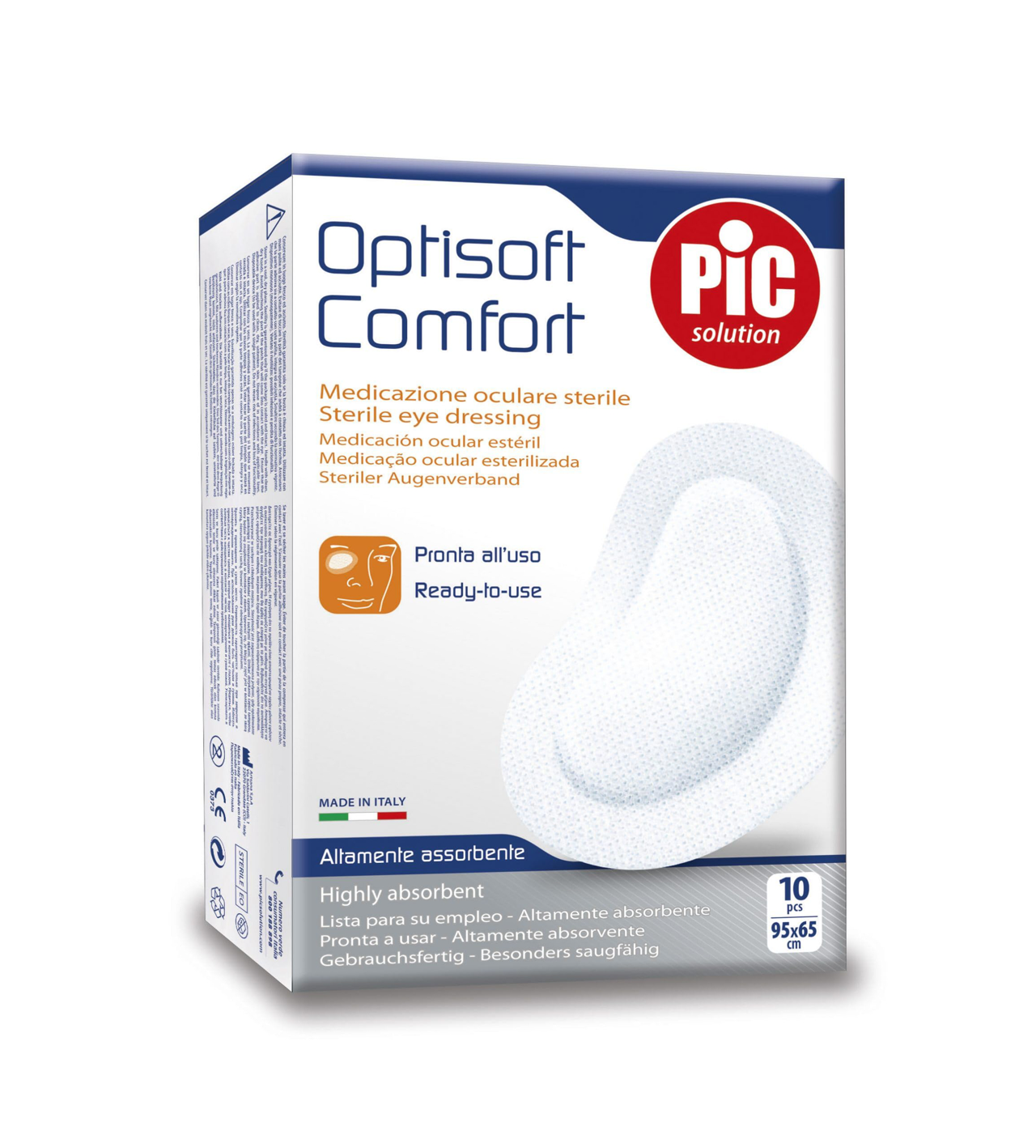 EYE PADS WITH ADHESIVE EDGE