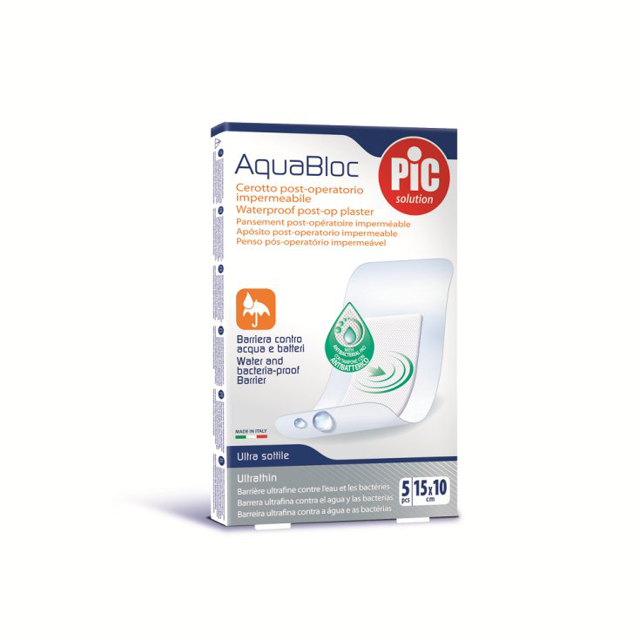 AQUABLOC PLASTERS ST ANTIBACTERIAL (5) 10x15