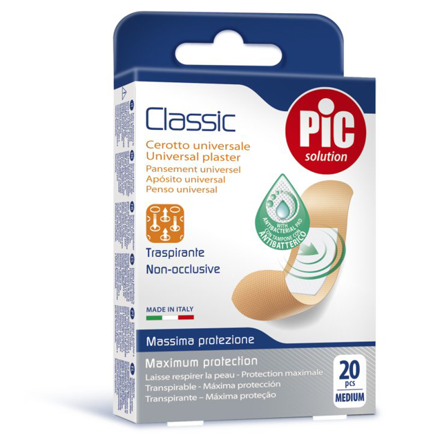 PLASTERS CLASSIC ANTIBACTERIAL (20) 19X72 MM