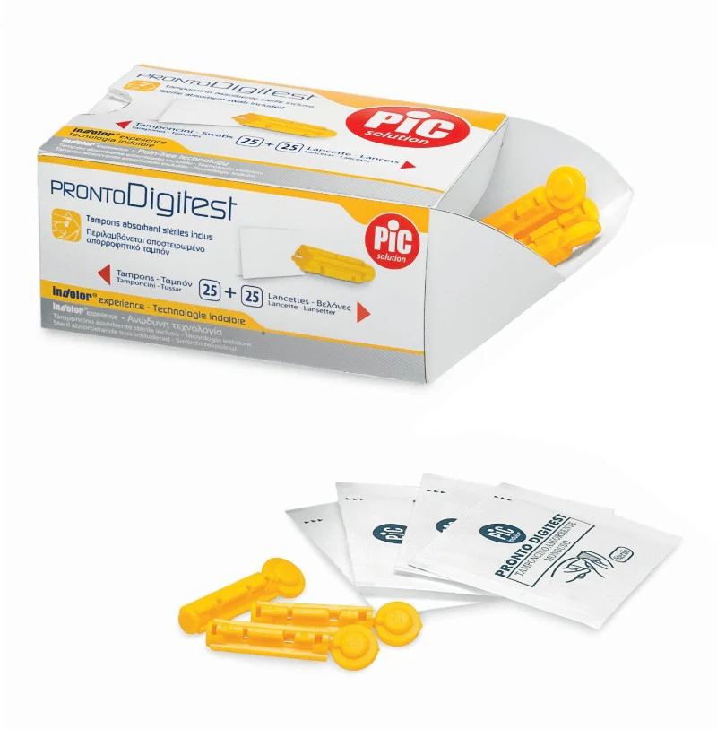 PRONTO DIGITEST lancets 25 Pcs + alcohol swabs