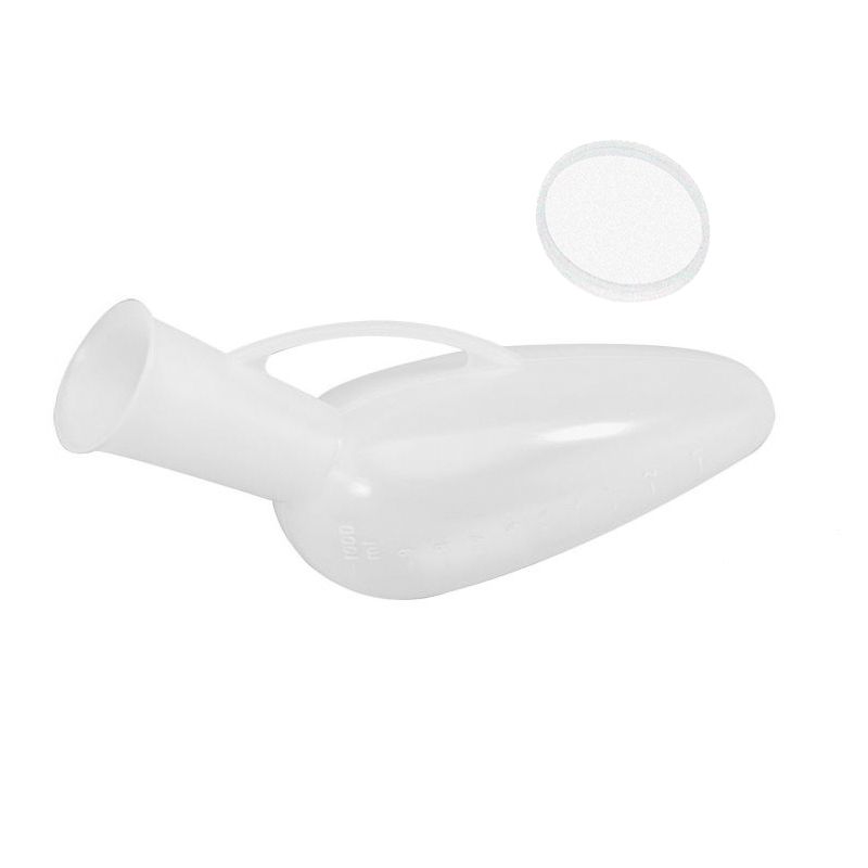 MALE URINAL WHITE WITH LID