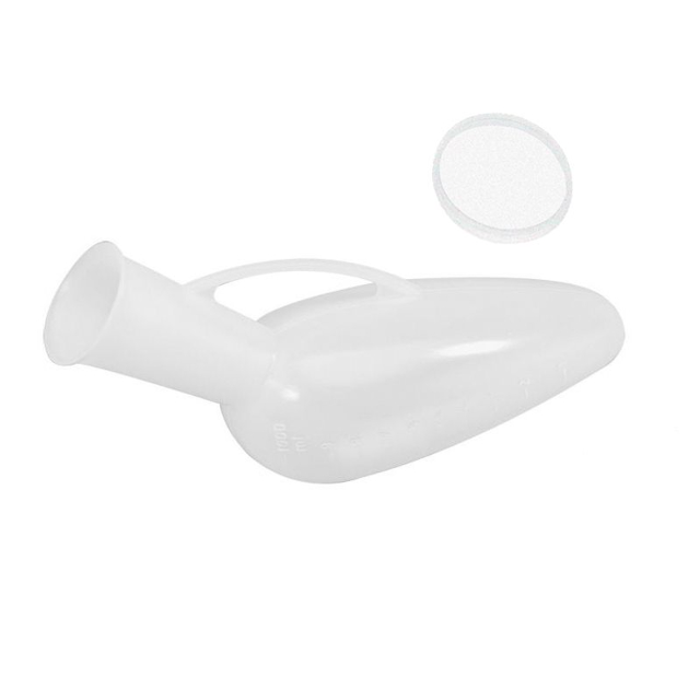 MALE URINAL WHITE WITH LID