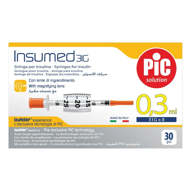 INSUMED SYRINGE 0,3ML G31X8MM 30 PCS