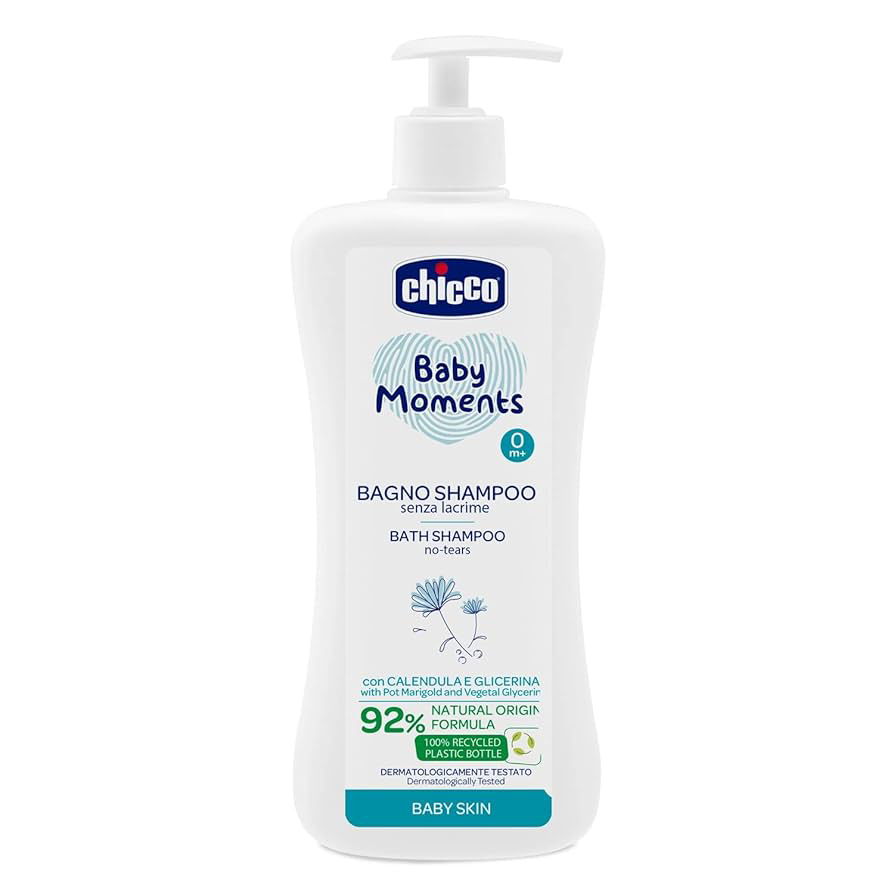 CHICCO BABY MOMENTS 0M+ BATH SHAMPOO NO-TEARS 92% 750ML