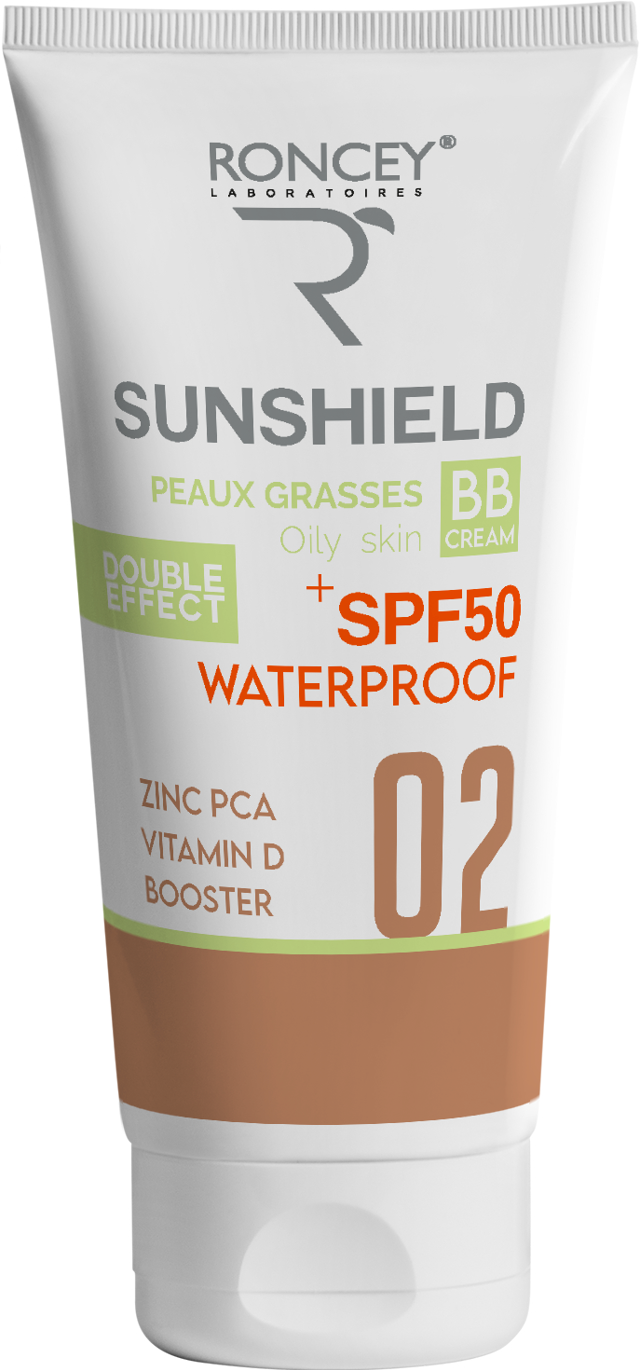 RONCEY SUNSHIELD SPF50+ WATERPROOF OILY SKIN 02 INVISIBLE 50ML 